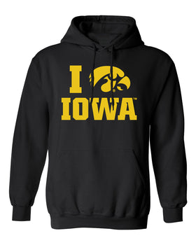 Iowa Hawkeyes Hooded Sweatshirt - I Love IOWA