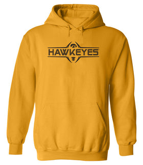 Iowa Hawkeyes Hooded Sweatshirt - Striped Hawkeyes Football Laces