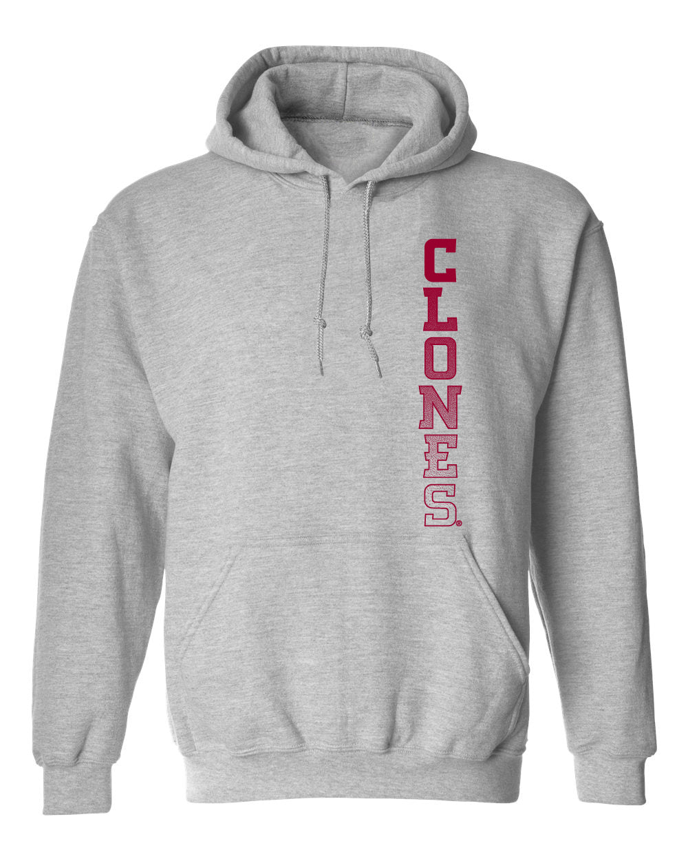 Iowa State Cyclones Hooded Sweatshirt - Vertical Clones Fade