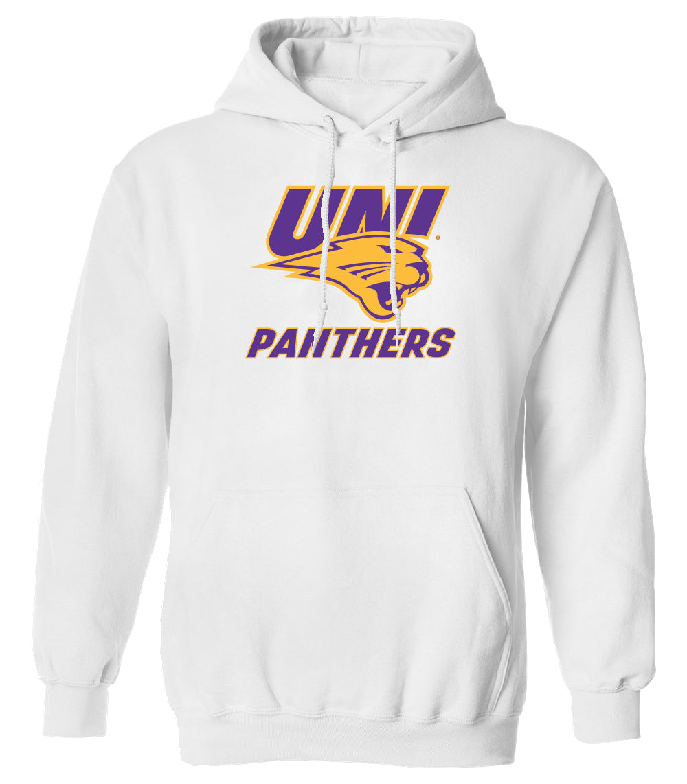 Northern Iowa Panthers Hooded Sweatshirt - Purple and Gold Primary Logo
