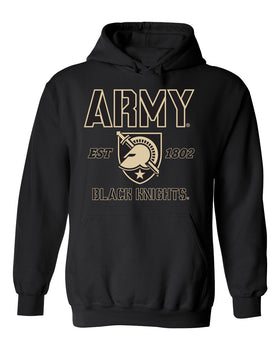 Army Black Knights Hooded Sweatshirt - Army West Point Established 1802