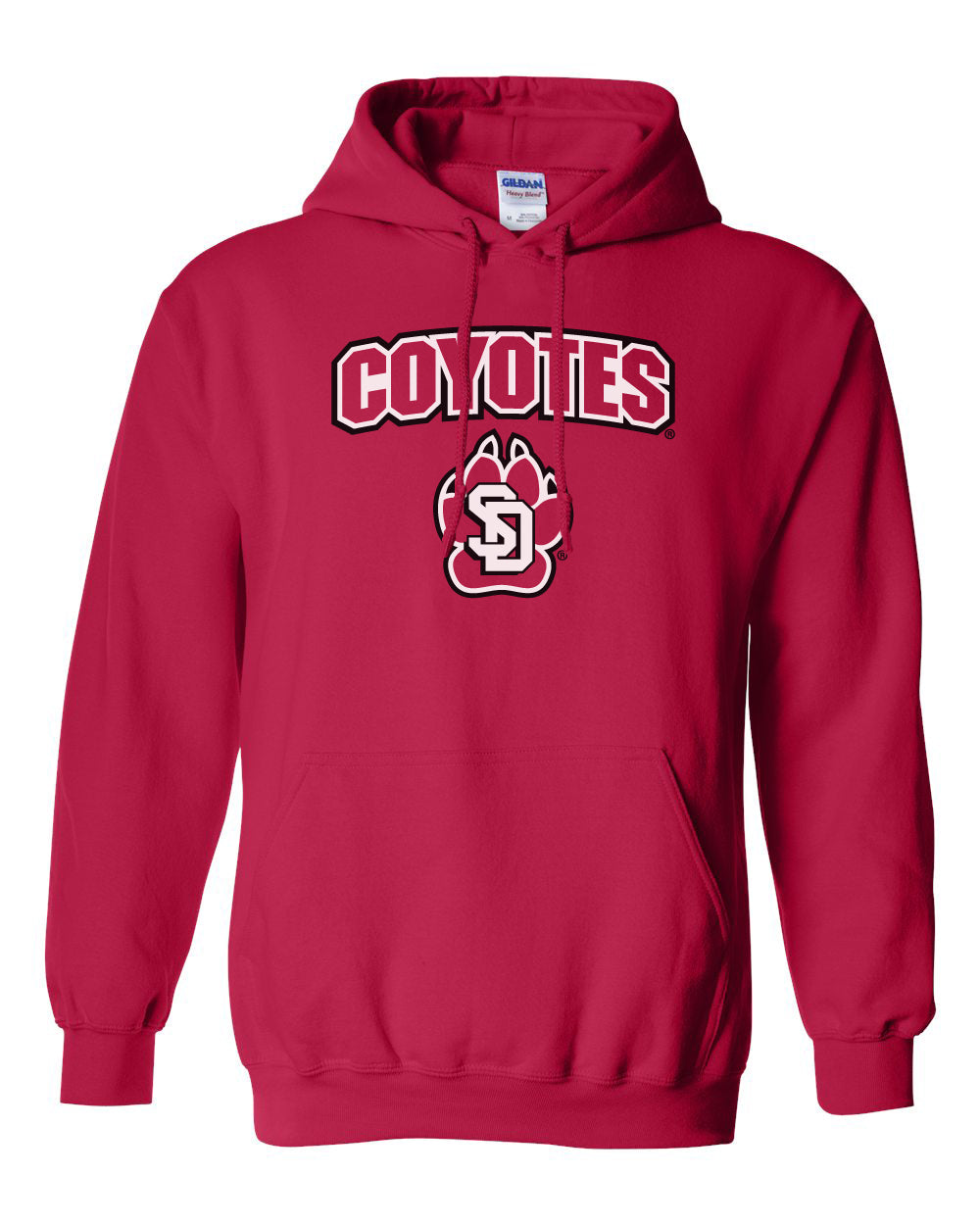 South Dakota Coyotes Hooded Sweatshirt - Coyotes with USD Paw Logo