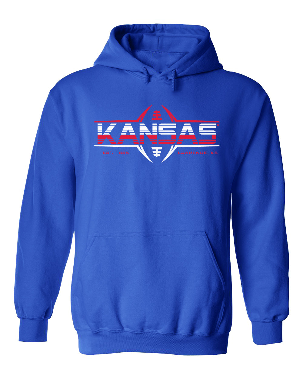 Kansas Jayhawks Hooded Sweatshirt - Kansas Football Laces