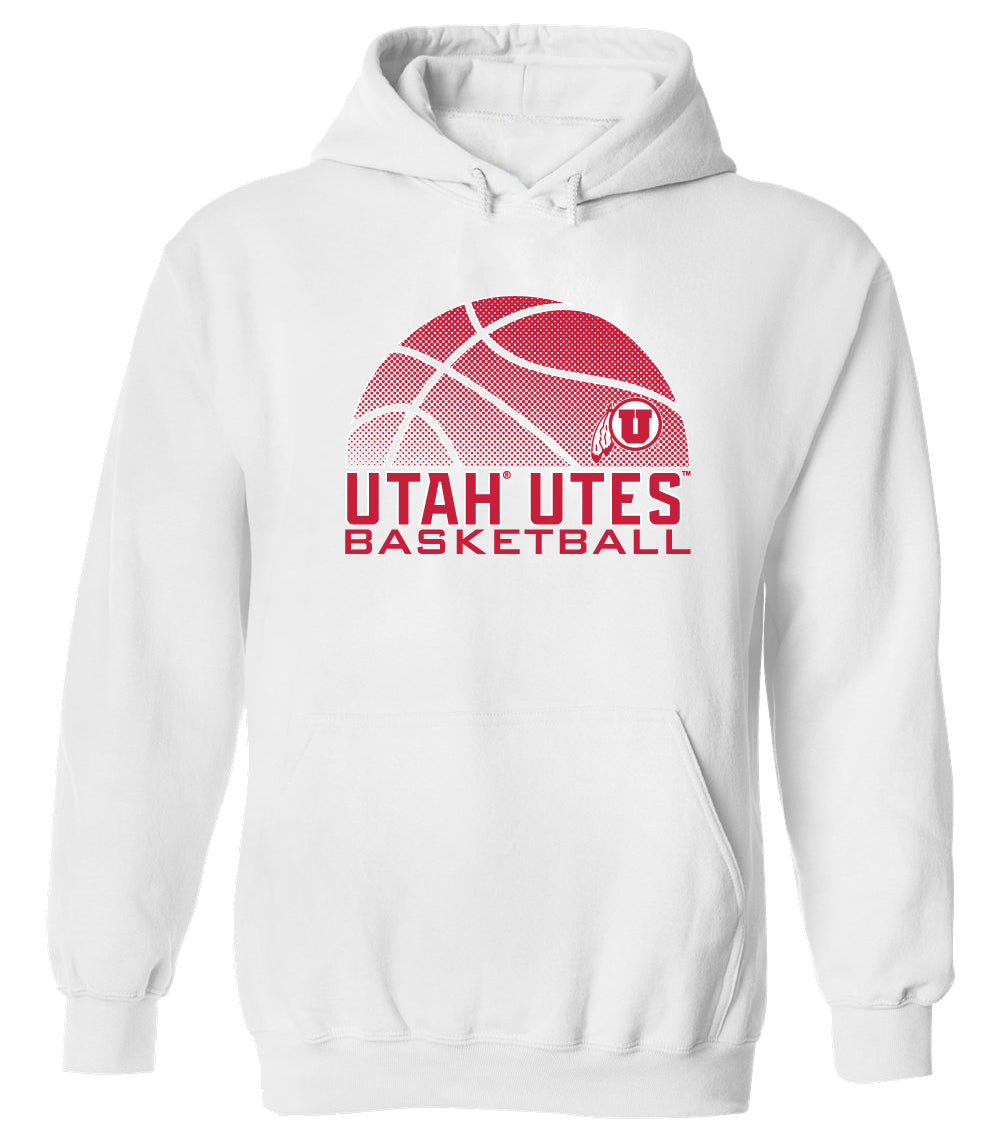 Utah Utes Hooded Sweatshirt - Utah Utes Basketball with Logo