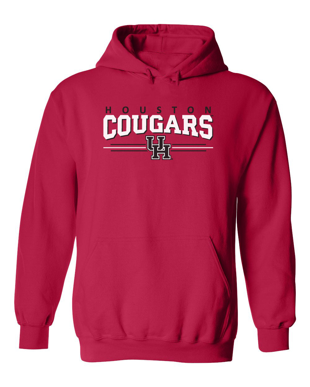 Houston Cougars Hooded Sweatshirt - Cougars 3-Stripe UH Logo
