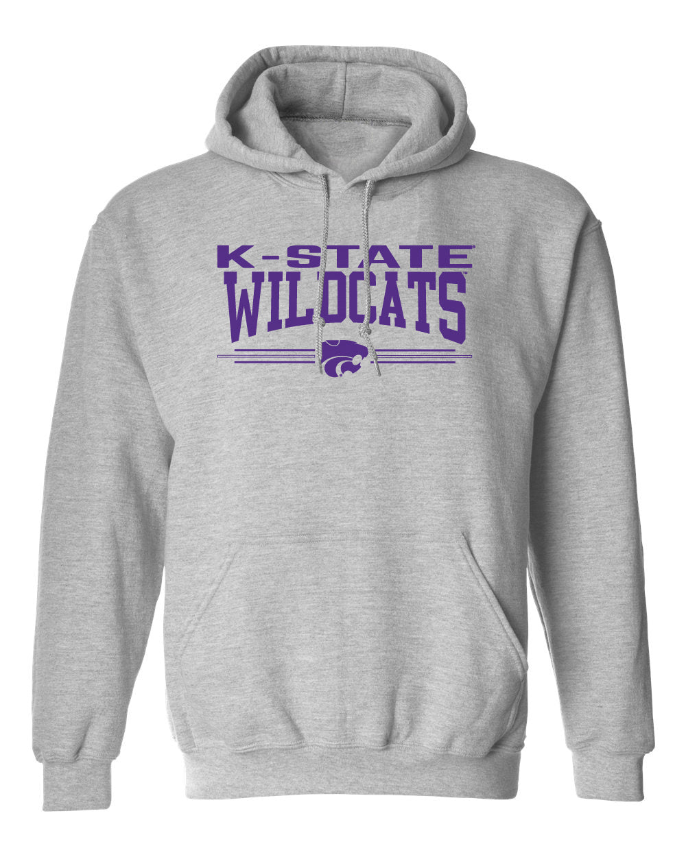 K-State Wildcats Hooded Sweatshirt - K-State Wildcats 3 Stripe Powercat