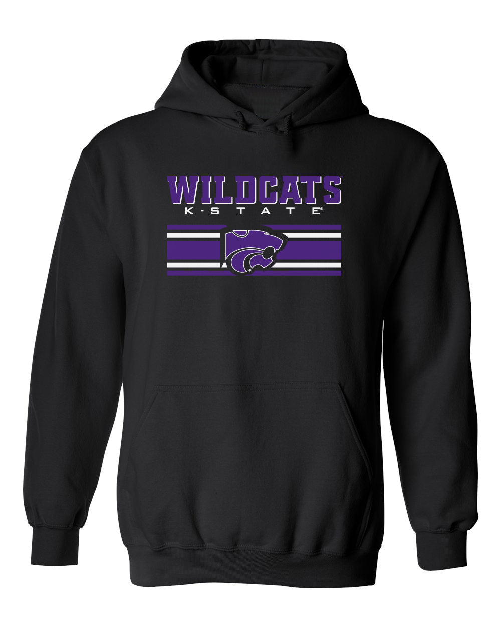 K-State Wildcats Hooded Sweatshirt - Wildcats Stripe Powercat