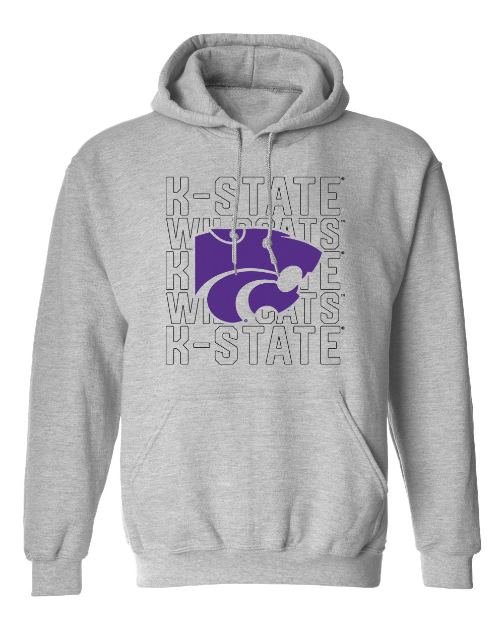 K-State Wildcats Hooded Sweatshirt - Powercat Overlay