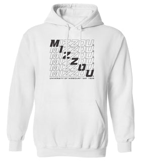 Missouri Tigers Hooded Sweatshirt - Mizzou Diagonal Echo