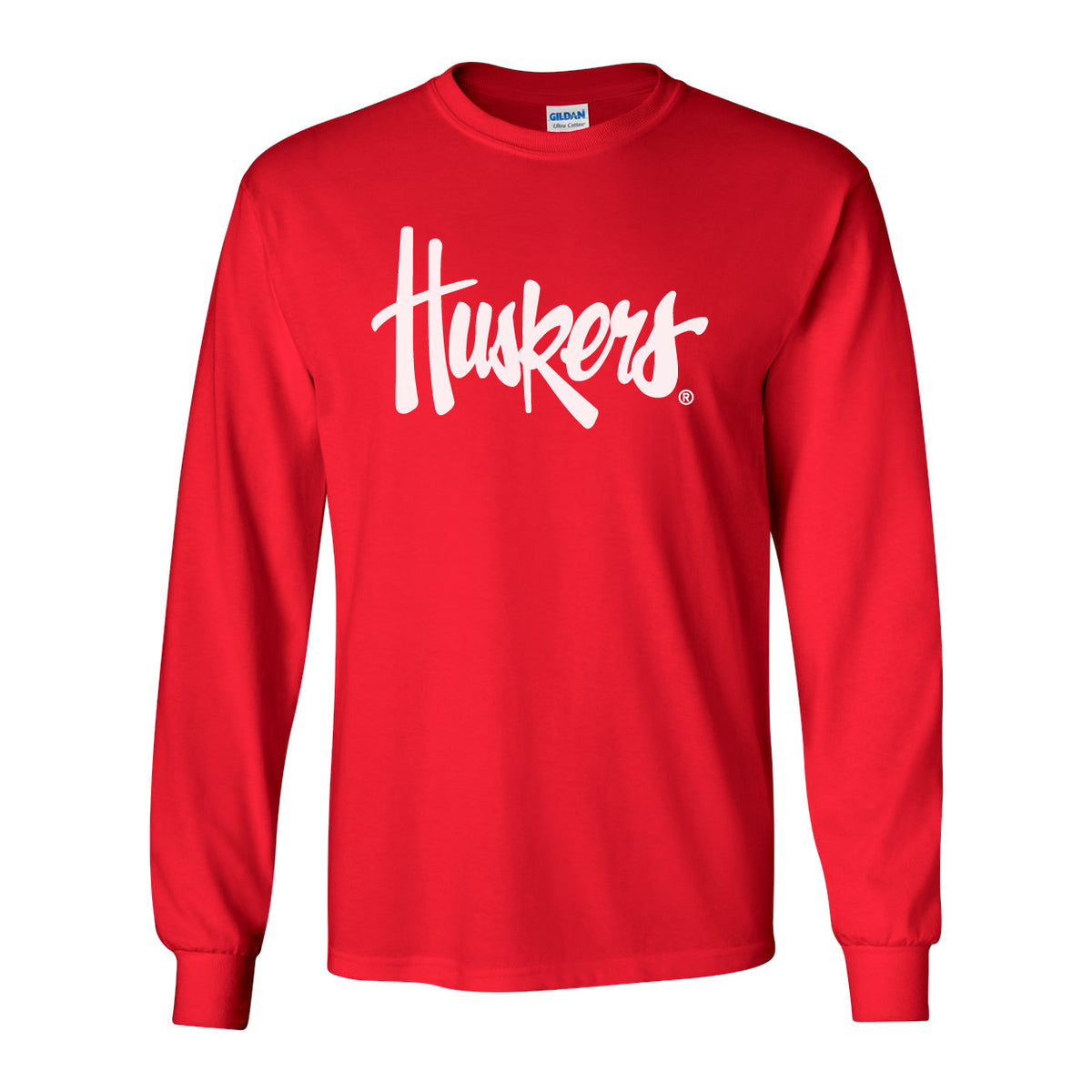 Nebraska Cornhuskers Legacy Script "Huskers" Long Sleeve Tee Shirt