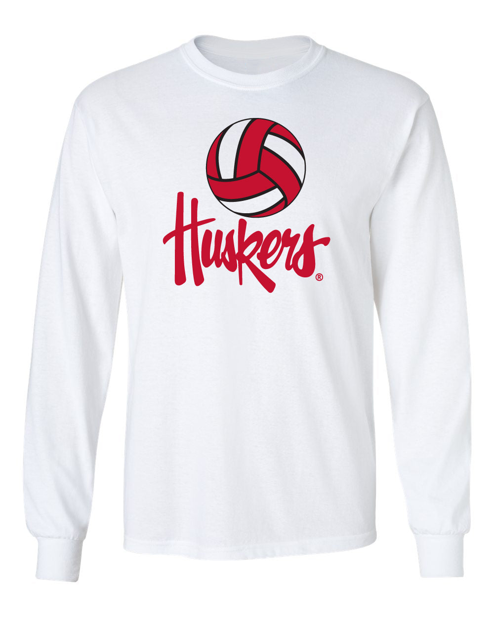 Nebraska Huskers Long Sleeve Tee Shirt - Volleyball Legacy Script Huskers