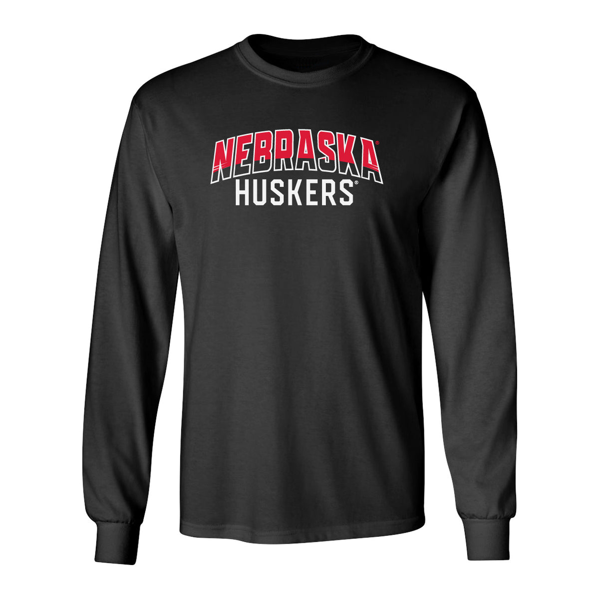 Nebraska Huskers Long Sleeve Tee Shirt - Nebraska Arch Huskers