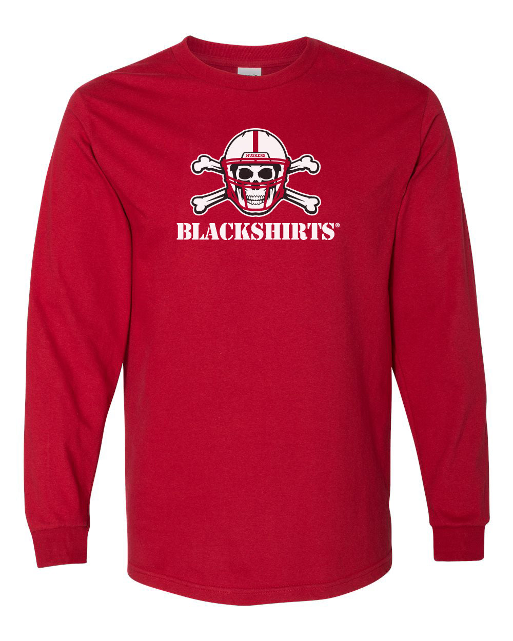 Nebraska Huskers Long Sleeve Tee Shirt - NEW Official Blackshirts Logo