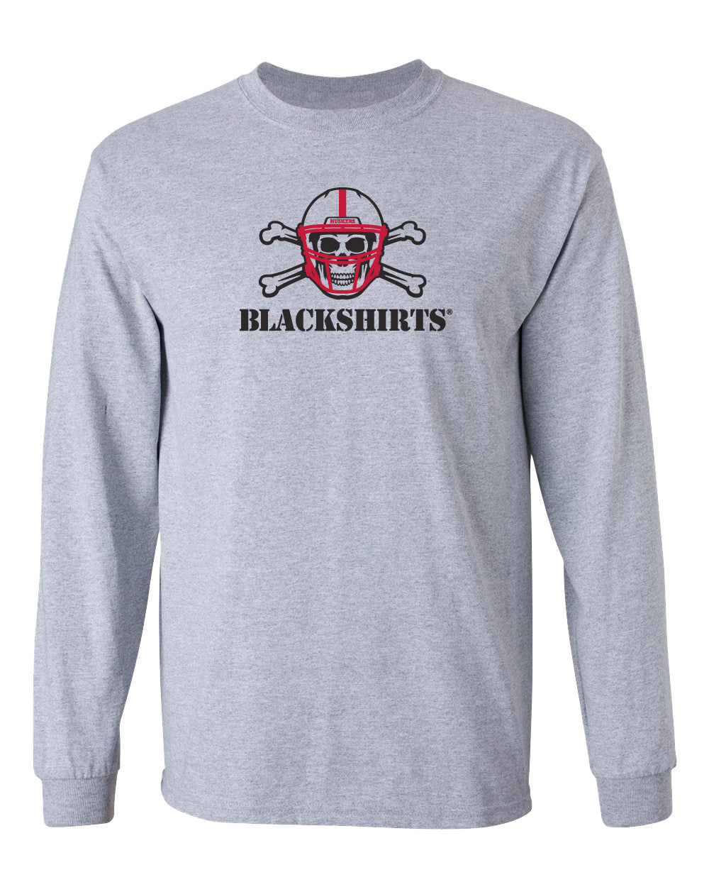 Nebraska Huskers Long Sleeve Tee Shirt - NEW Official Blackshirts Logo