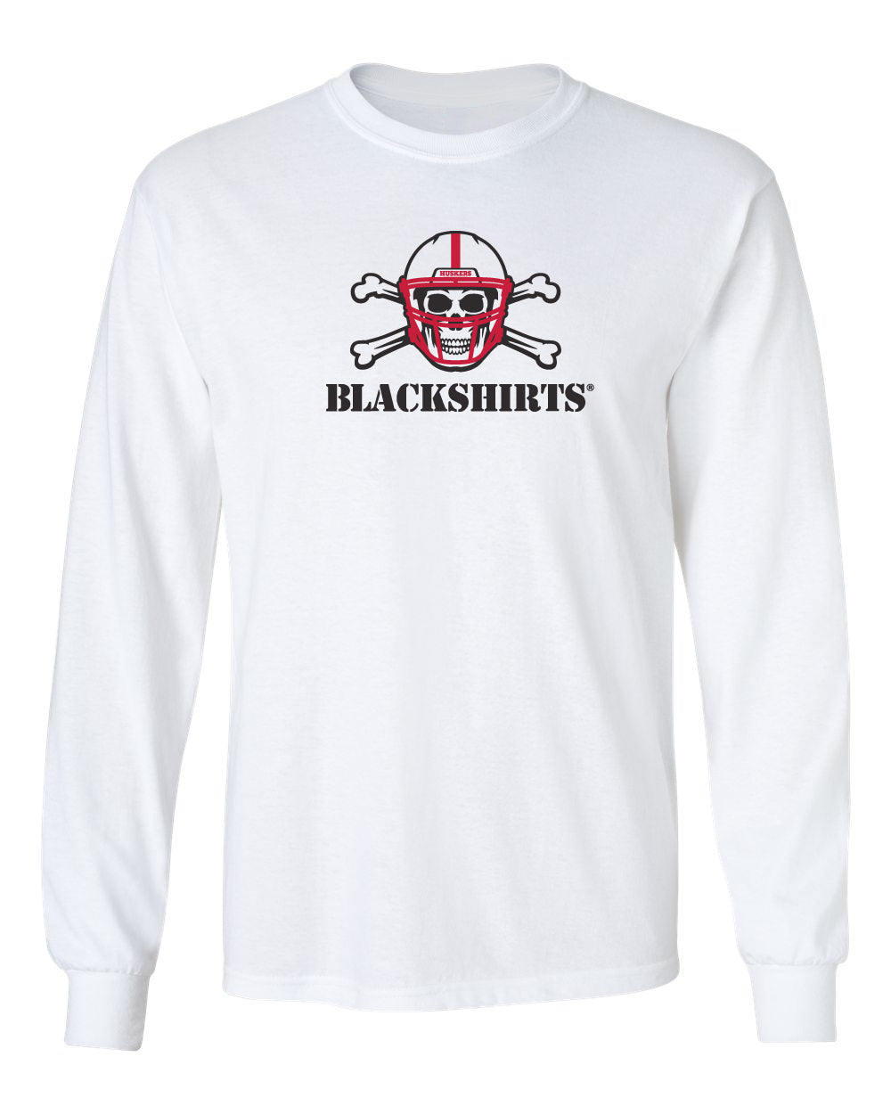 Nebraska Huskers Long Sleeve Tee Shirt - NEW Official Blackshirts Logo