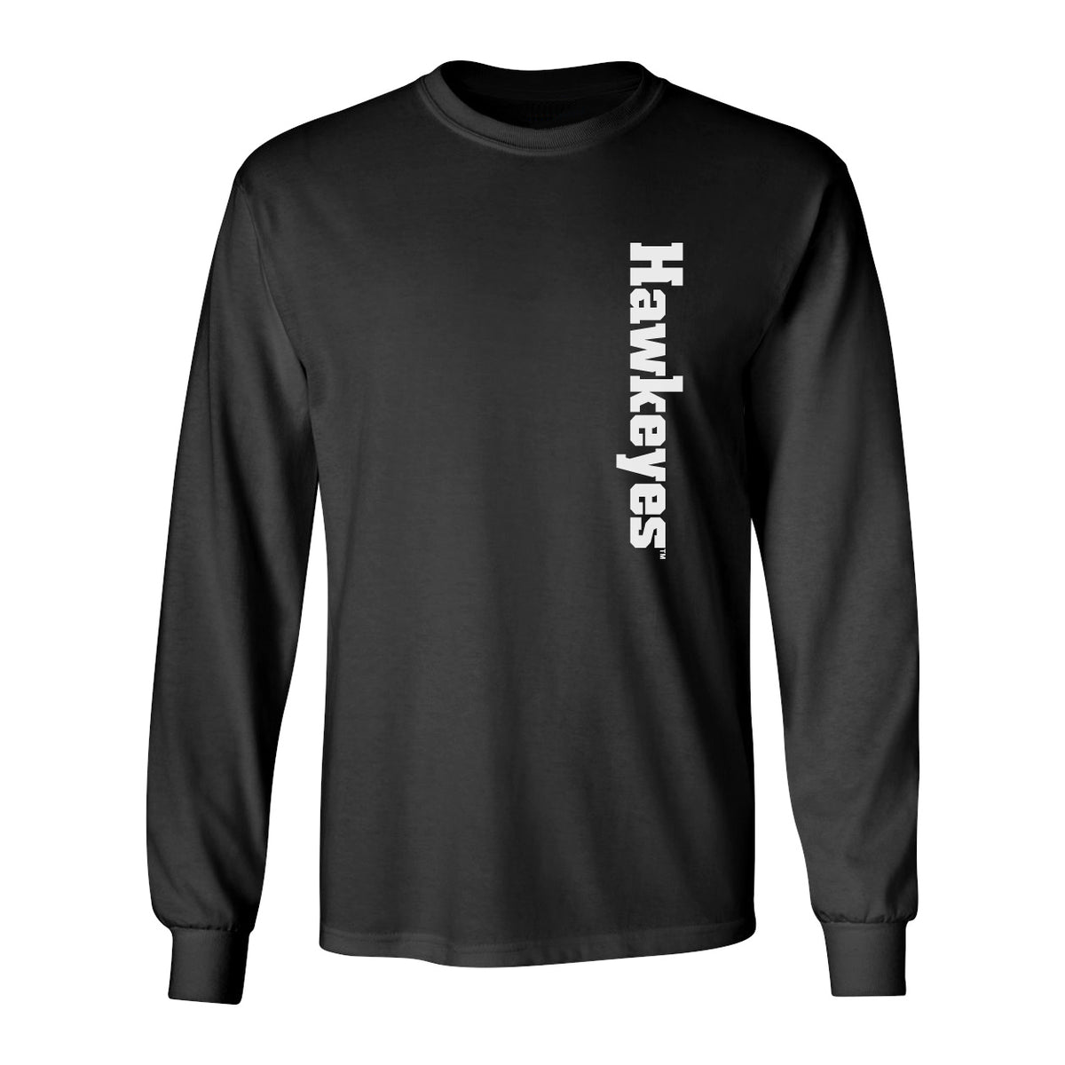 Iowa Hawkeyes Long Sleeve Tee Shirt - Vertical Offset Hawkeyes