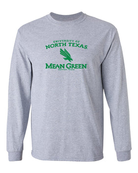North Texas Mean Green Long Sleeve Tee Shirt - North Texas Arch Primary Logo