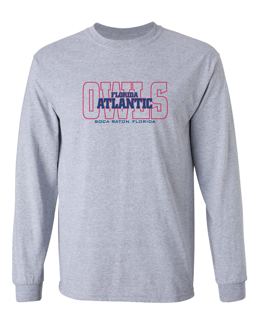 Florida Atlantic Owls Long Sleeve Tee Shirt - FAU Owls Background