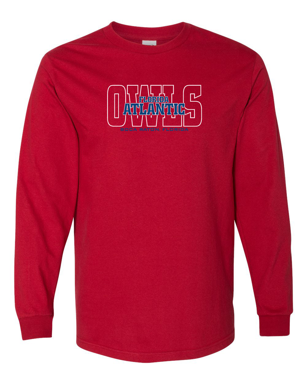 Florida Atlantic Owls Long Sleeve Tee Shirt - FAU Owls Background
