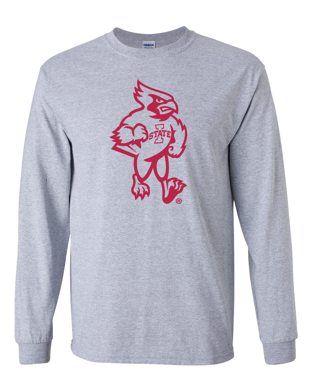 Iowa State Cyclones Long Sleeve Tee Shirt - Mascot Cy Full Body