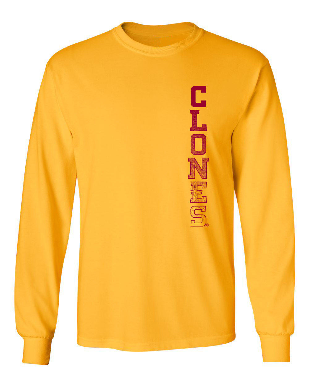 Iowa State Cyclones Long Sleeve Tee Shirt - Vertical Clones Fade