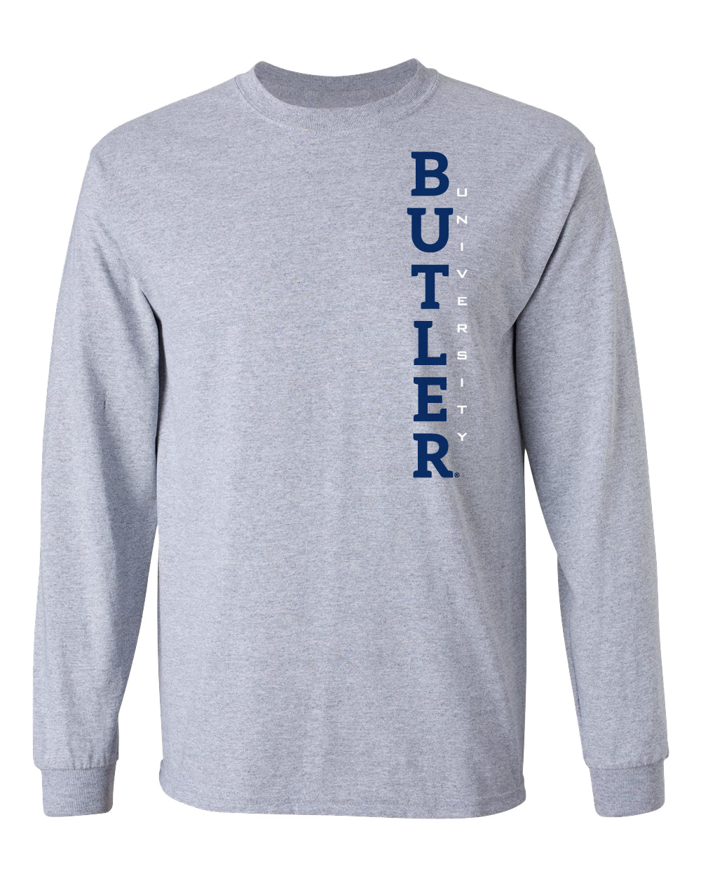 Butler Bulldogs Long Sleeve Tee Shirt - Vertical Butler University