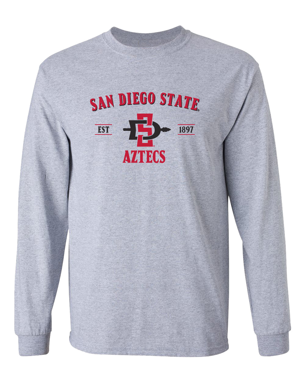 San Diego State Aztecs Long Sleeve Tee Shirt - SDSU Primary Logo