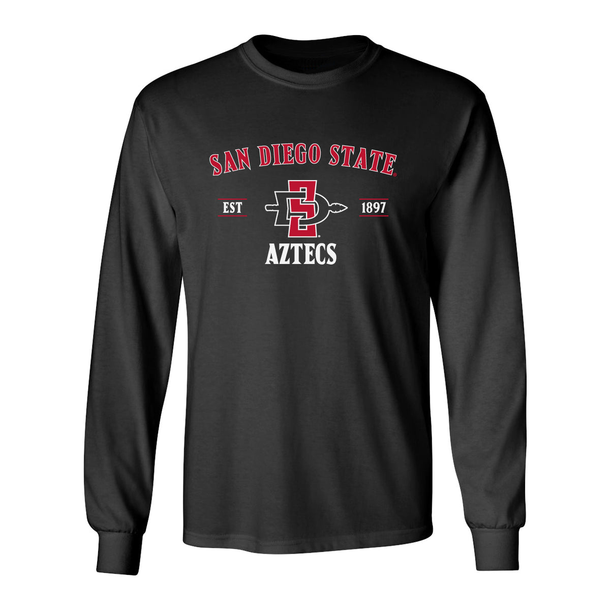 San Diego State Aztecs Long Sleeve Tee Shirt - SDSU Primary Logo