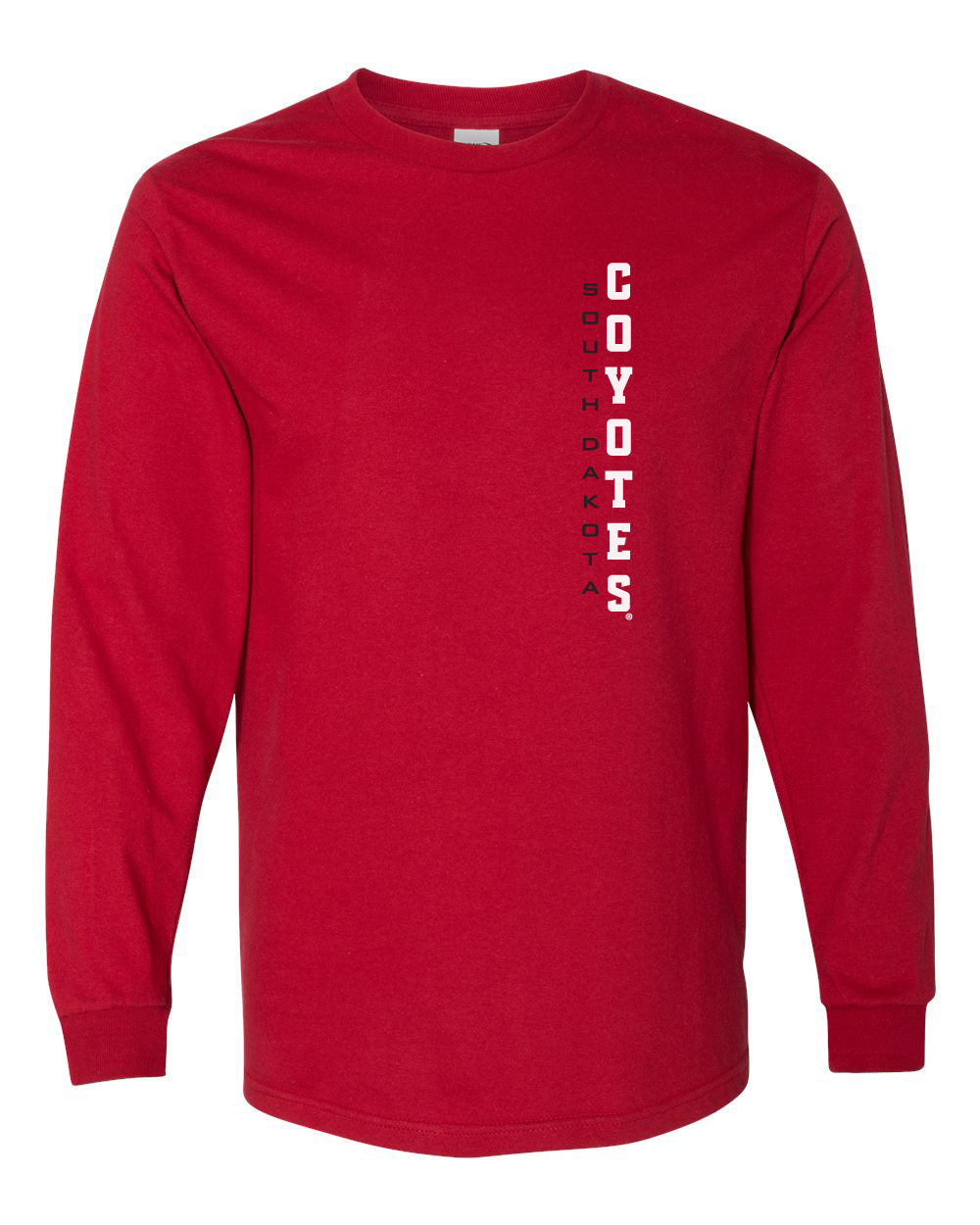 South Dakota Coyotes Long Sleeve Tee Shirt - Vertical USD Coyotes