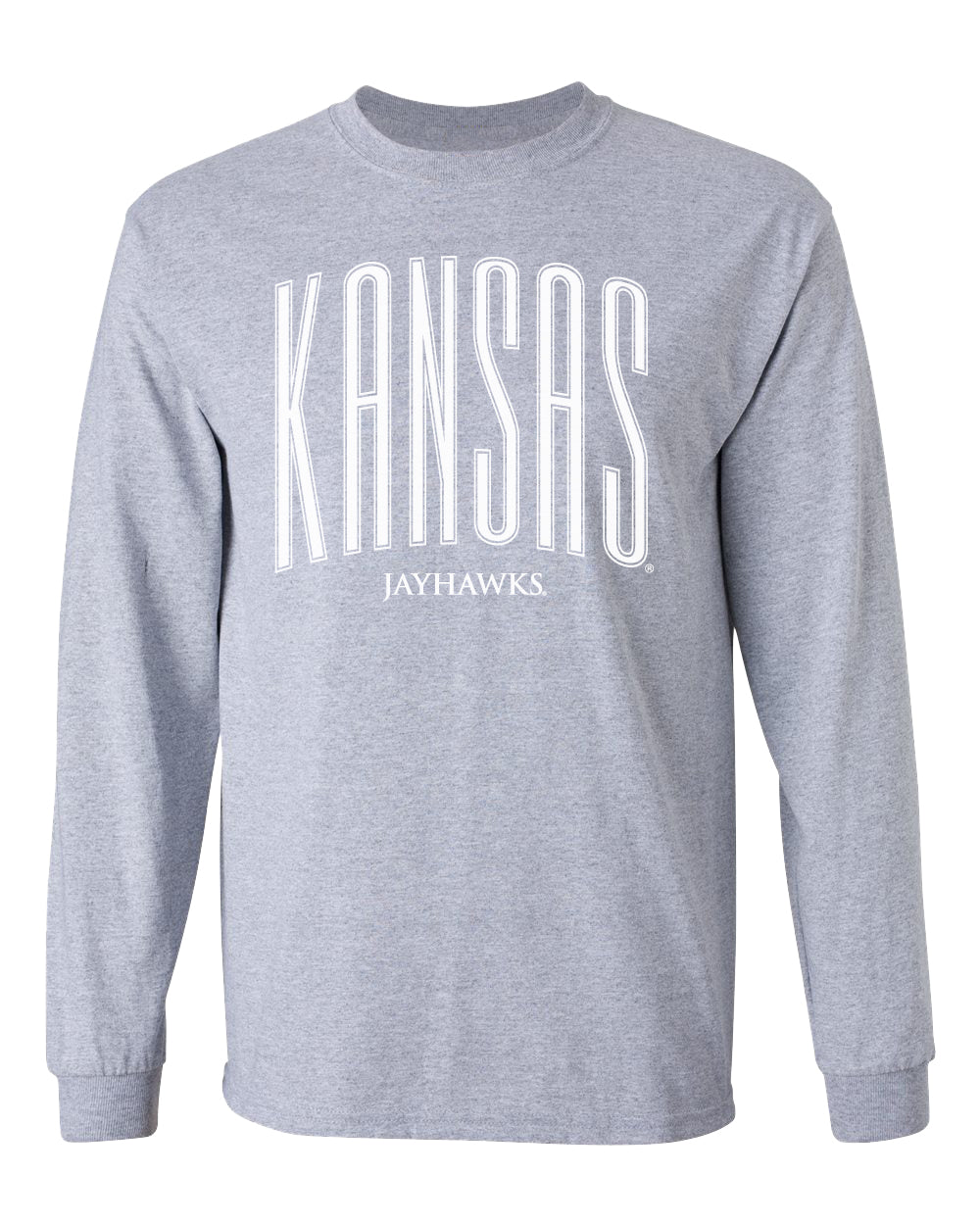 Kansas Jayhawks Long Sleeve Tee Shirt - Tall Kansas Small Jayhawks