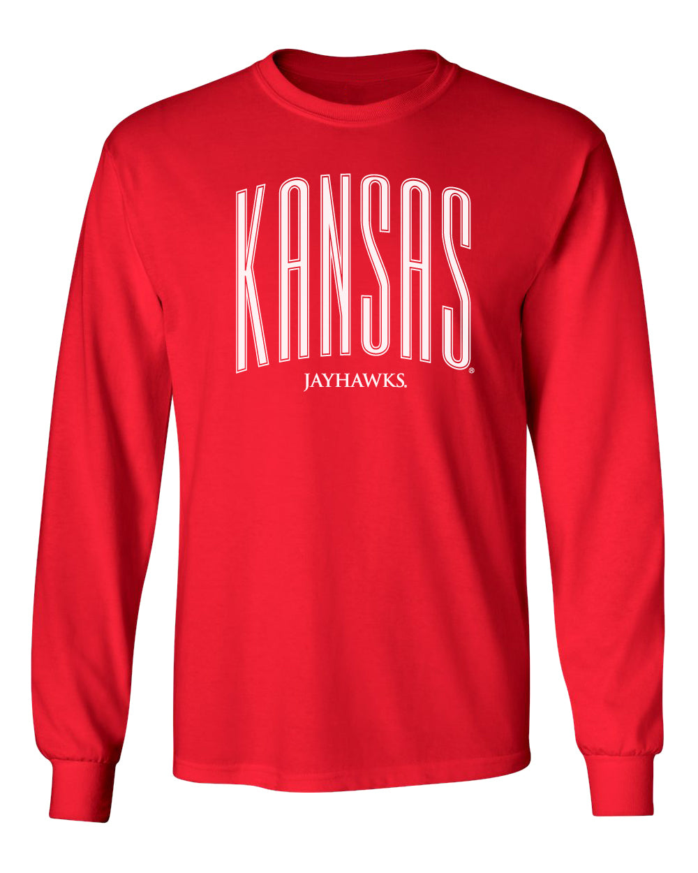 Kansas Jayhawks Long Sleeve Tee Shirt - Tall Kansas Small Jayhawks