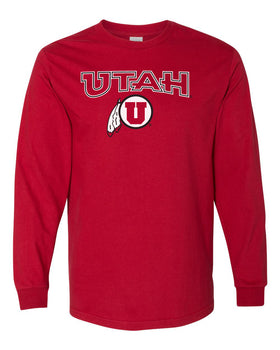 Utah Utes Long Sleeve Tee Shirt - Circle & Feather Logo