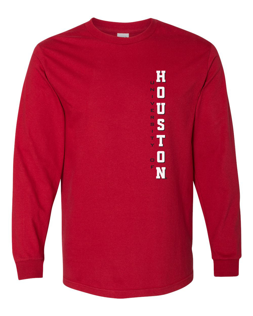 Houston Cougars Long Sleeve Tee Shirt - Vertical University of Houston