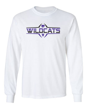 K-State Wildcats Long Sleeve Tee Shirt - Striped Wildcats Football Laces