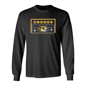 Missouri Tigers Long Sleeve Tee Shirt - Mizzou Football Field Endzone