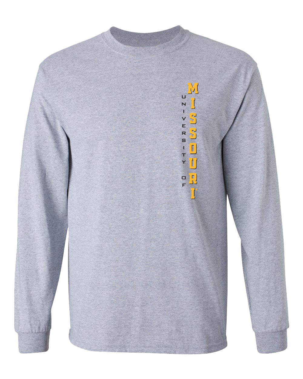 Missouri Tigers Long Sleeve Tee Shirt - Vertical Univ of Missouri