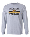 Missouri Tigers Long Sleeve Tee Shirt - Horiz Stripe Mizzou Tigers