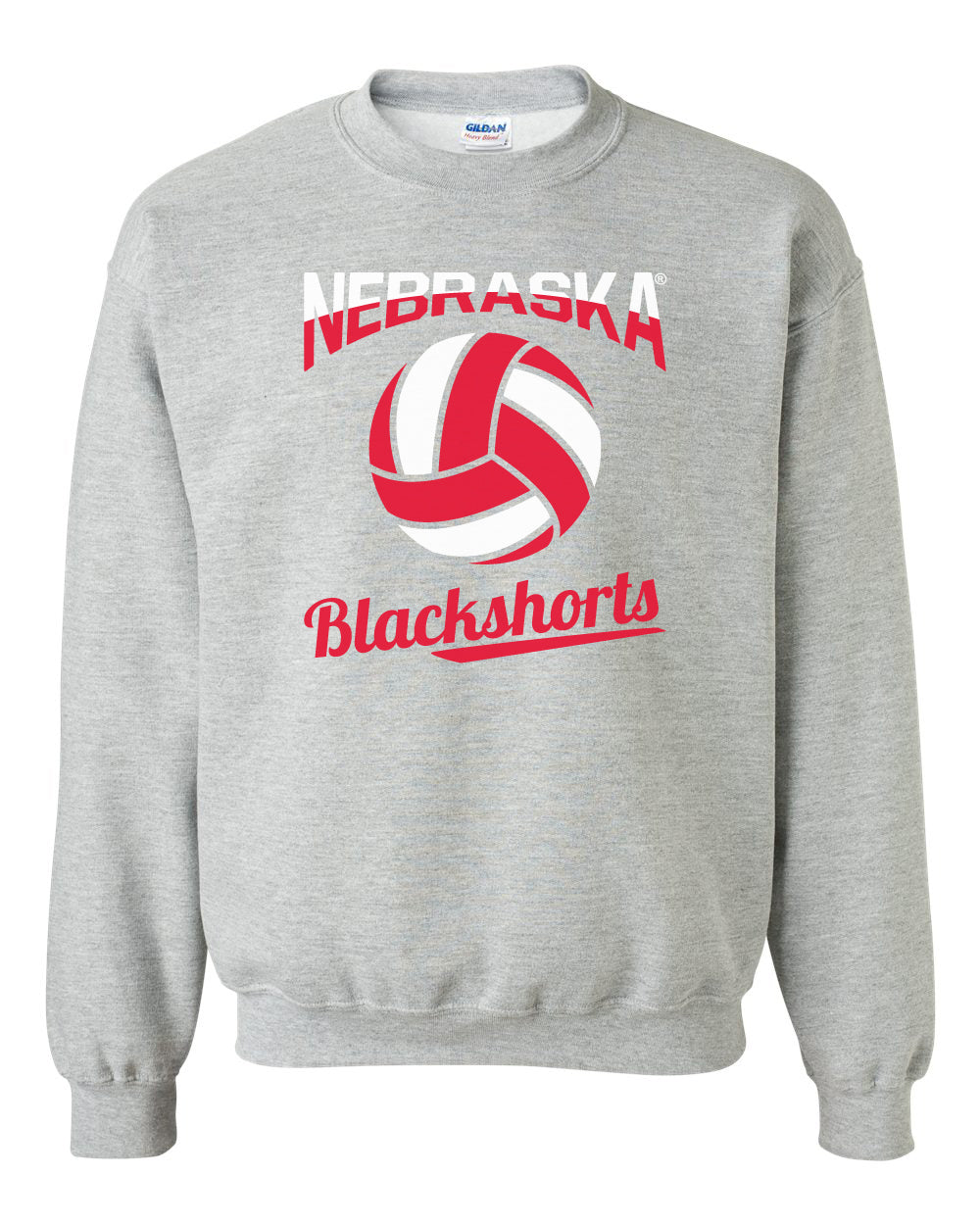 Nebraska Huskers Crewneck Sweatshirt - Nebraska Volleyball Blackshorts