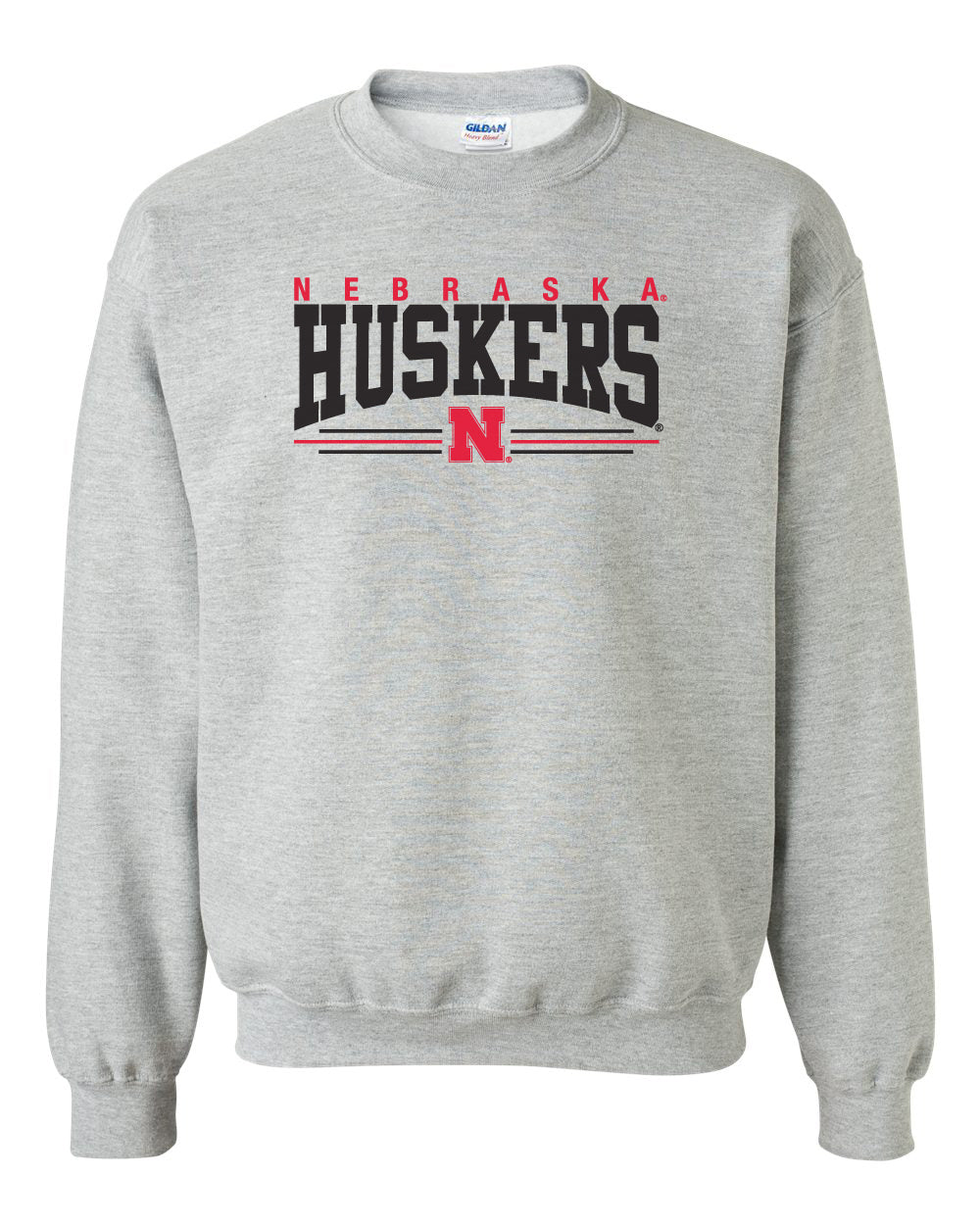 Nebraska Huskers Crewneck Sweatshirt - Nebraska Huskers Stripe N