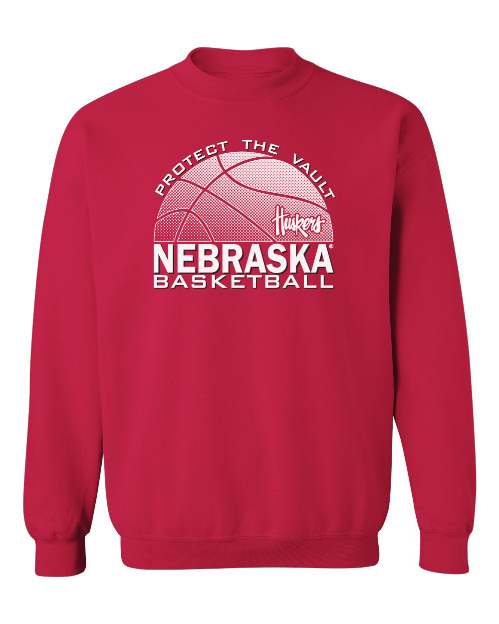 Nebraska Huskers Crewneck Sweatshirt - Nebraska Basketball Logo