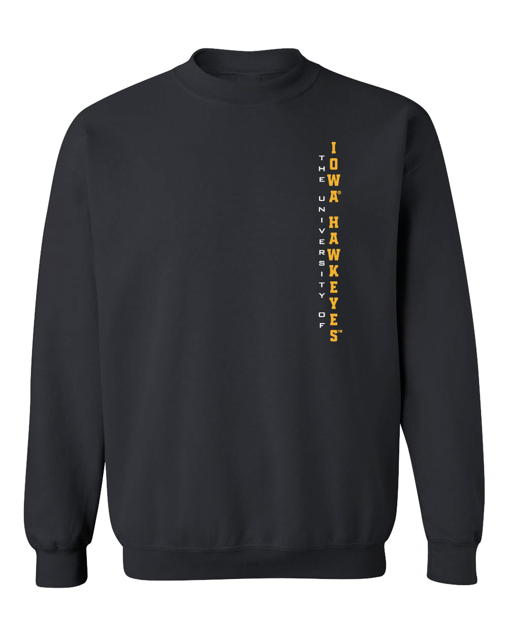 Iowa Hawkeyes Crewneck Sweatshirt - Vertical U of I Hawkeyes