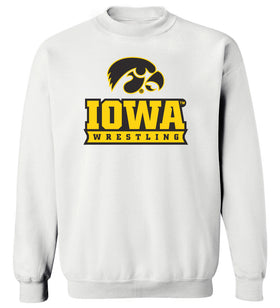 Iowa Hawkeyes Crewneck Sweatshirt - Iowa Wrestling Black and Gold