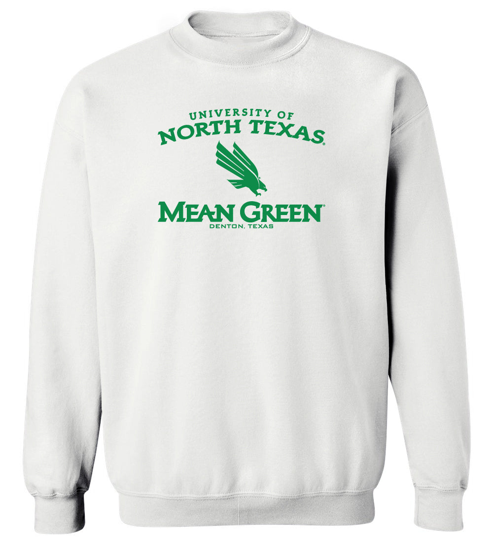 North Texas Mean Green Crewneck Sweatshirt - North Texas Arch Primary Logo