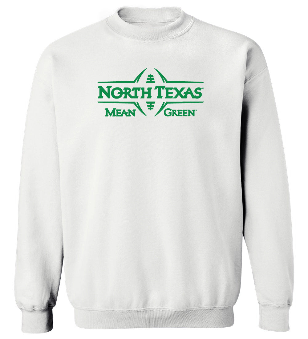 North Texas Mean Green Crewneck Sweatshirt - North Texas Football Laces