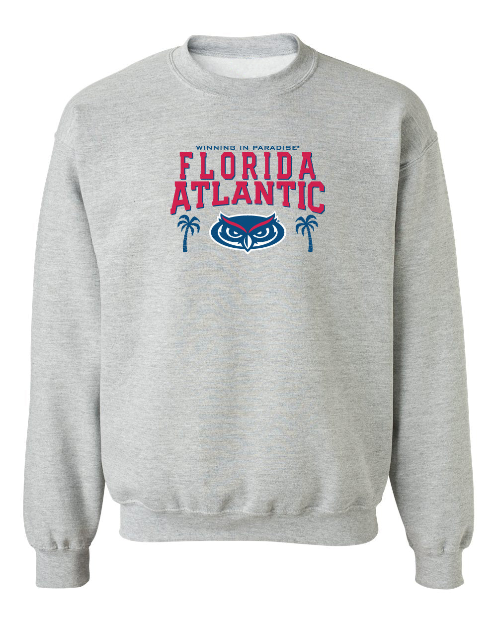 Florida Atlantic Owls Crewneck Sweatshirt - FAU Logo Winning in Paradise