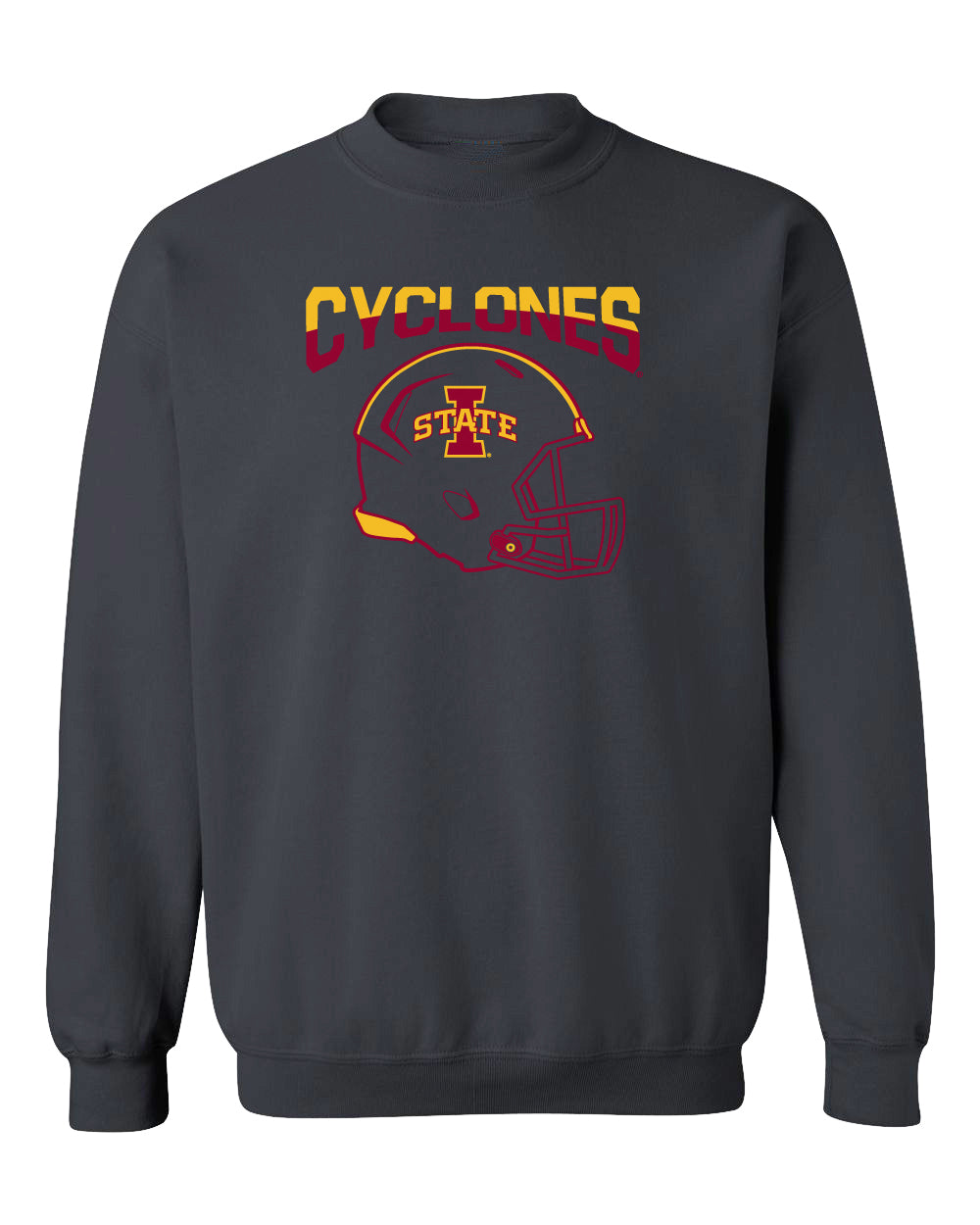 Iowa State Cyclones Crewneck Sweatshirt - ISU Cyclones Football Helmet