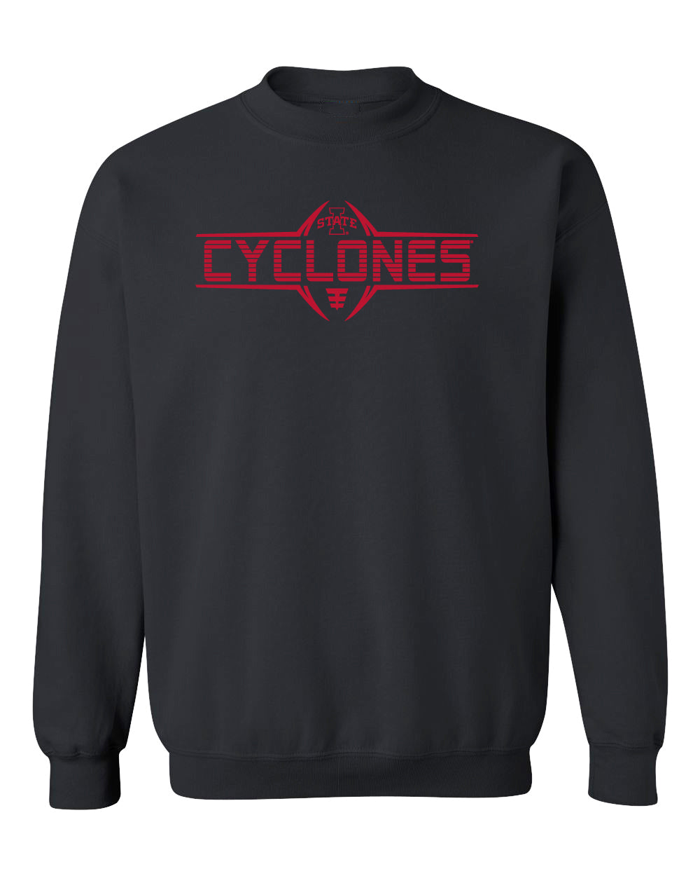 Iowa State Cyclones Crewneck Sweatshirt - Striped CYCLONES Football Laces