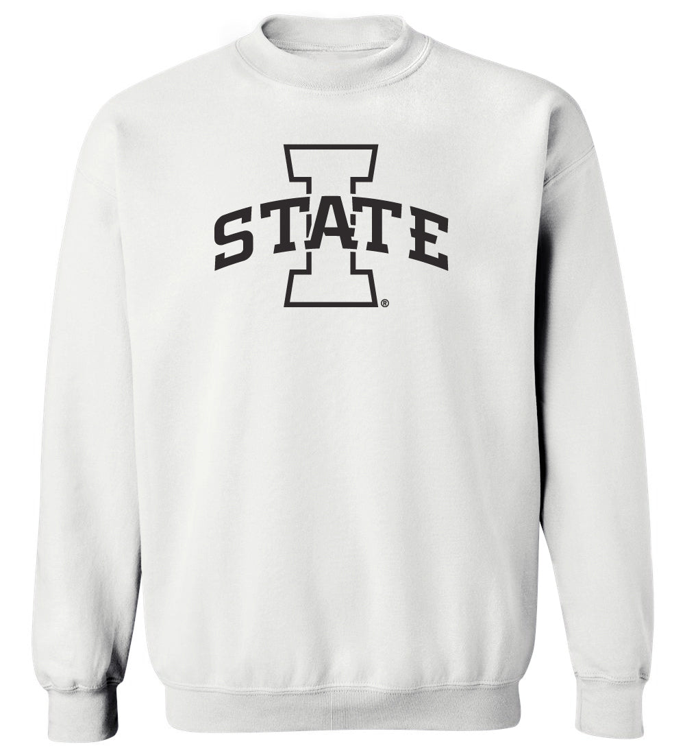 Iowa State Cyclones Crewneck Sweatshirt - I-State Primary Logo White Out