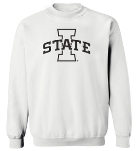 Iowa State Cyclones Crewneck Sweatshirt - I-State Primary Logo White Out