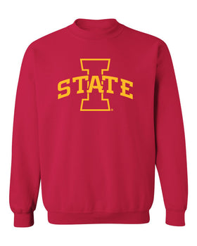 Iowa State Cyclones Crewneck Sweatshirt - I-State Primary Logo Gold Ink
